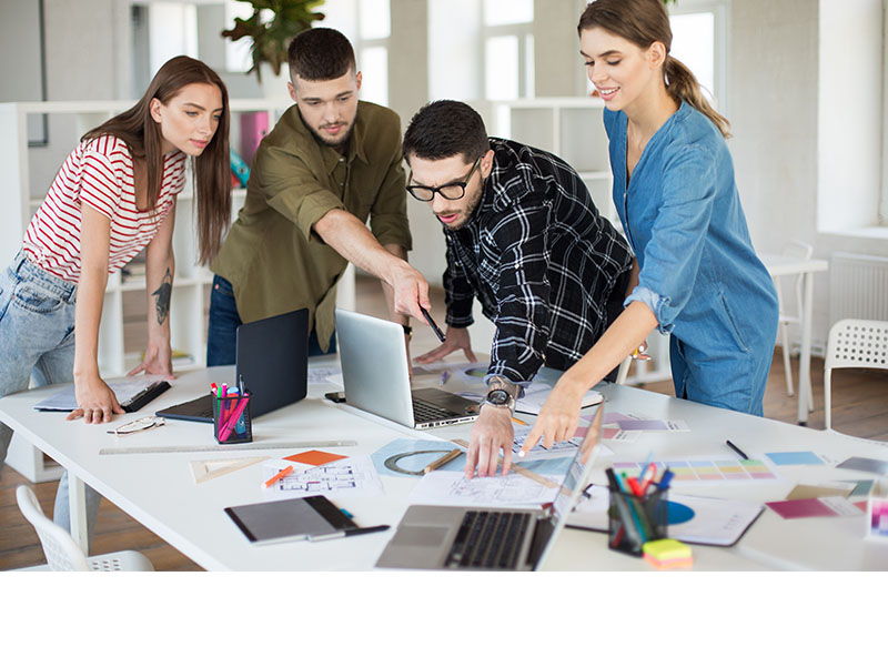 Creative team working